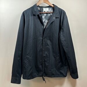ZAK Los Angeles XL Mens/womens Black Jacket Floral Lining‎ Button Down